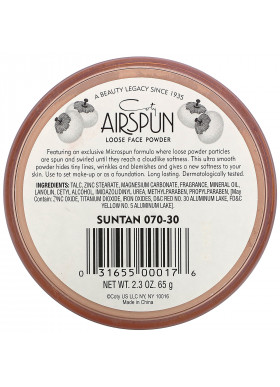 Airspun, Loose Face Powder, Suntan 070-30, 2.3 oz (65 g)