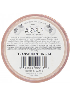 Airspun, Loose Face Powder, Translucent 070-24, 2.3 oz (65 g)