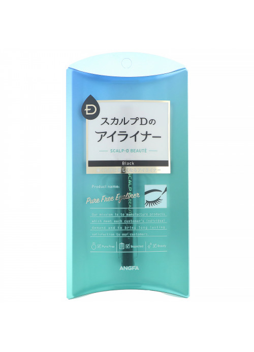 Angfa, Scalp-D Beaute, Pure Free Eyeliner, Black, 0.02 fl oz (0.57 ml)