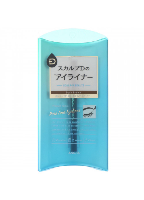 Angfa, Scalp-D Beaute, Pure Free Eyeliner, Dark Brown, 0.02 fl oz (0.57 ml)