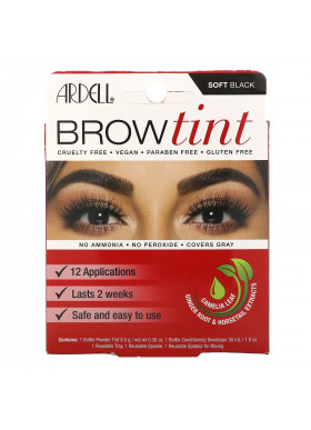 Ardell, Brow Tint, Soft Black, 5 Piece Set