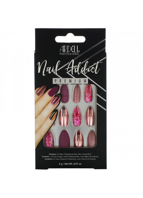 Ardell, Nail Addict Premium, Chrome Pink Foil, 0.07 oz (2 g)