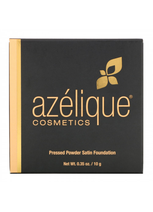 Azelique, Pressed Powder Satin Foundation, Tan-Deep, Cruelty-Free, Certified Vegan, 0.35 oz (10 g)