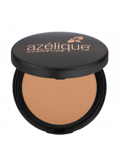 Azelique, Pressed Powder Satin Foundation, Tan-Deep, Cruelty-Free, Certified Vegan, 0.35 oz (10 g)
