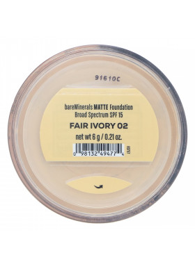 bareMinerals, Matte Foundation, SPF 15, Fair Ivory 02,  0.21 oz (6 g)