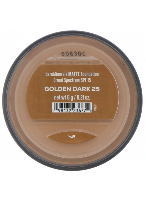 bareMinerals, Matte Foundation, SPF 15, Golden Dark 25, 0.21 oz (6 g)