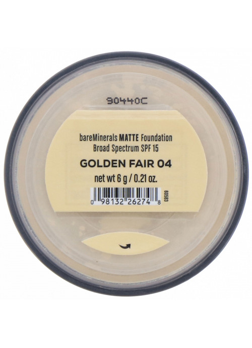 bareMinerals, Matte Foundation, SPF 15, Golden Fair 04, 0.21 oz (6 g)