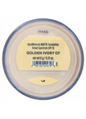 bareMinerals, Matte Foundation, SPF 15, Golden Ivory 07, 0.21 oz (6 g)