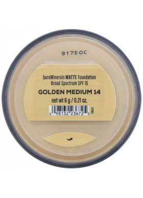bareMinerals, Matte Foundation, SPF 15, Golden Medium 14, 0.21 oz (6 g)
