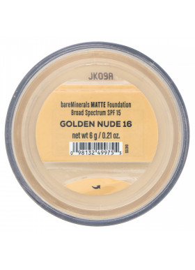 bareMinerals, Matte Foundation, SPF 15, Golden Nude 16, 0.21 oz (6 g)
