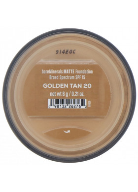 bareMinerals, Matte Foundation, SPF 15, Golden Tan 20, 0.21 oz (6 g)