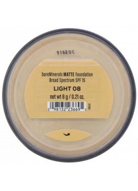 bareMinerals, Matte Foundation, SPF 15, Light 08, 0.21 oz (6 g)