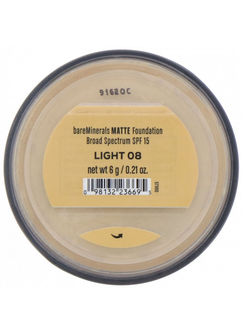 bareMinerals, Matte Foundation, SPF 15, Light 08, 0.21 oz (6 g)