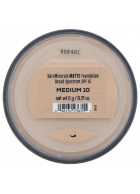 bareMinerals, Matte Foundation, SPF 15, Medium 10, 0.21 oz (6 g)