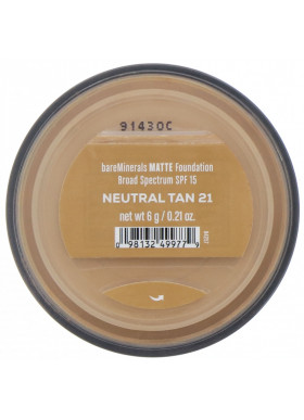bareMinerals, Matte Foundation, SPF 15, Neutral Tan 21, 0.21 oz (6 g)