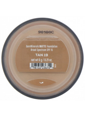 bareMinerals, Matte Foundation, SPF 15, Tan 19, 0.21 oz (6 g)