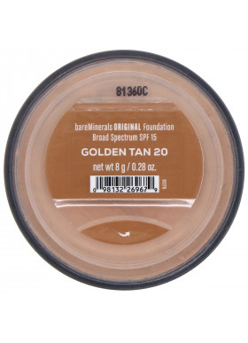 bareMinerals, Original Foundation, SPF 15, Golden Tan 20, 0.28 oz (8 g)
