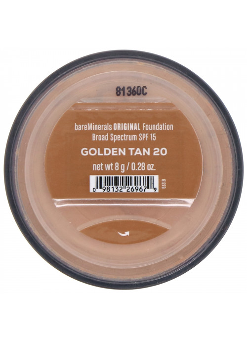 bareMinerals, Original Foundation, SPF 15, Golden Tan 20, 0.28 oz (8 g)