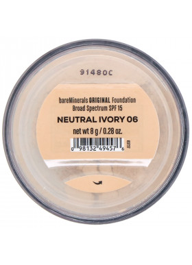 bareMinerals, Original Foundation, SPF 15, Neutral Ivory 06, 0.28 oz (8 g)
