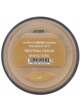 bareMinerals, Original Foundation, SPF 15, Neutral Tan 21, 0.28 oz (8 g)