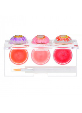 Blossom, Triple Duo Lip Gloss, Luscious Kiss Collection, 6 Flower Lip Pots, 2.8 g Each