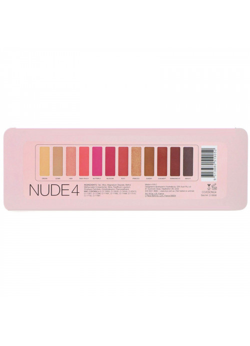BYS, Nude 4, Eyeshadow Palette, 12 g