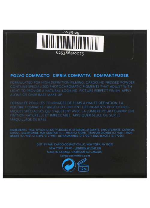 Cargo, HD Picture Perfect, Pressed Powder, 25, 0.28 oz (8 g)