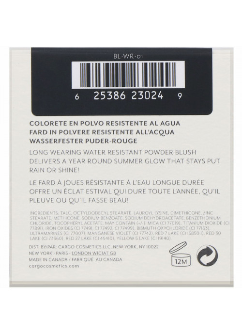 Cargo, Swimmables, Water Resistant Blush, Los Cabos, 0.37 oz (11 g)