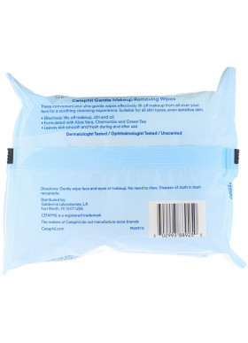 Cetaphil, Gentle Makeup Removing Wipes, 25 Pre-Moistened Towelettes