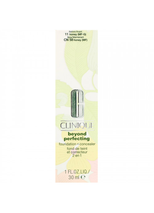 Clinique, Beyond Perfecting Foundation + Concealer, CN 58 Honey (MF), 1 fl oz (30 ml)