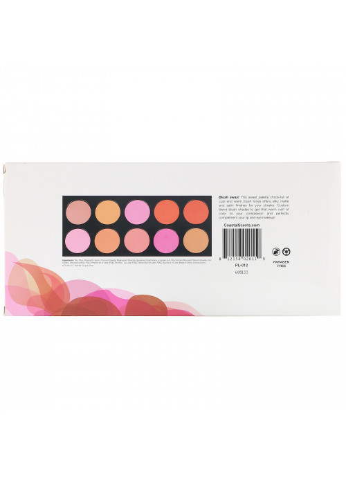 Coastal Scents, 10 Blush Palette, 1.23 oz (35 g)