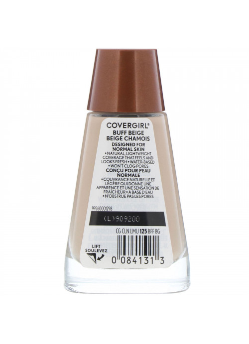 Covergirl, Clean, Liquid Foundation, 125 Buff Beige, 1 fl oz (30 ml)