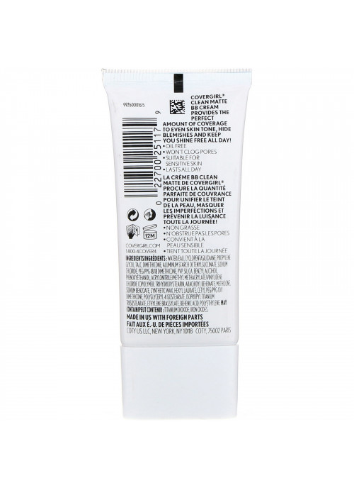 Covergirl, Clean Matte BB Cream, 510 Fair, 1 fl oz (30 ml)