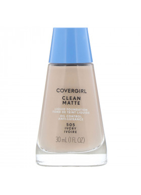 Covergirl, Clean Matte Liquid Foundation, 505 Ivory, 1 fl oz (30 ml)