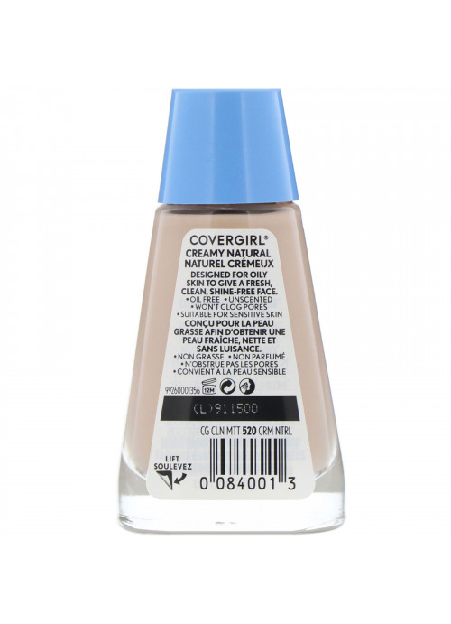 Covergirl, Clean Matte Liquid Foundation, 520 Creamy Natural, 1 fl oz (30 ml)