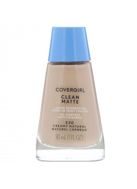 Covergirl, Clean Matte Liquid Foundation, 520 Creamy Natural, 1 fl oz (30 ml)