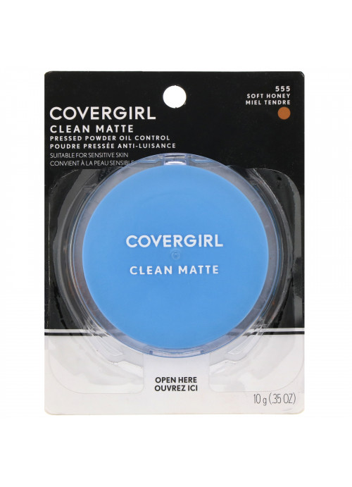 Covergirl, Clean Matte, Pressed Powder, 555 Soft Honey, .35 oz (10 g)