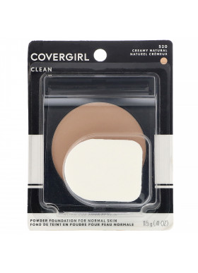 Covergirl, Clean, Powder Foundation, 520 Creamy Natural, .41 oz (11.5 g)