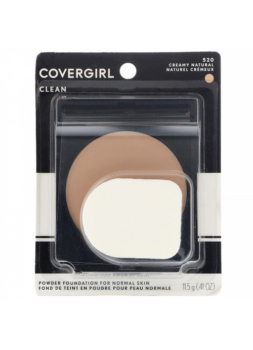 Covergirl, Clean, Powder Foundation, 520 Creamy Natural, .41 oz (11.5 g)