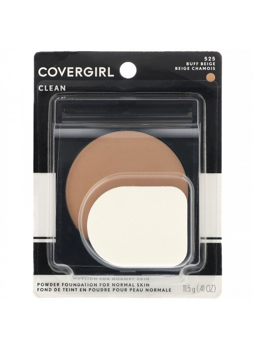 Covergirl, Clean, Powder Foundation, 525 Buff Beige, .41 oz (11.5 g)