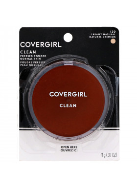Covergirl, Clean, Pressed Powder Foundation, 120 Creamy Natural, .39 oz (11 g)