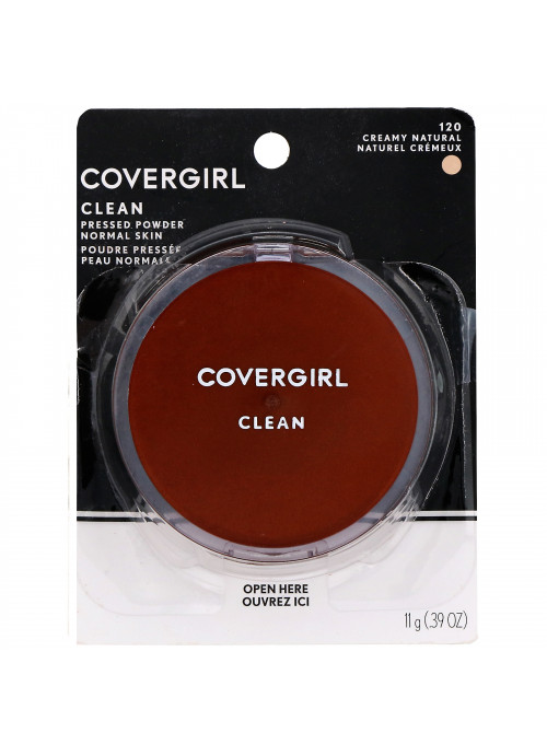 Covergirl, Clean, Pressed Powder Foundation, 120 Creamy Natural, .39 oz (11 g)