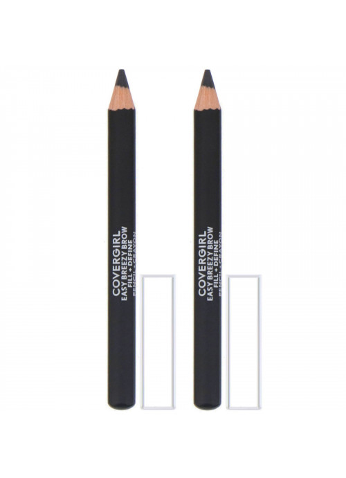 Covergirl, Easy Breezy, Brow Fill + Define Pencils, 500 Black, 0.06 oz (1.7 g)