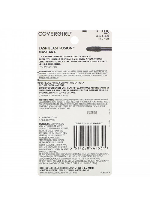 Covergirl, Lash Blast Fusion Mascara, 860 Very Black, 2 Count, 0.44 fl oz (13.1 ml) Each