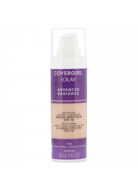 Covergirl, Olay Advanced Radiance, Age-Defying Makeup, SPF 10, 110 Classic Ivory, 1 fl oz (30 ml)