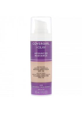Covergirl, Olay Advanced Radiance, Age-Defying Makeup, SPF 10, 125 Buff Beige, 1 fl oz (30 ml)