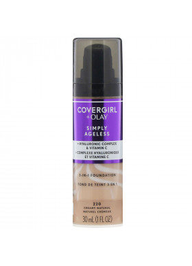 Covergirl, Olay Simply Ageless, 3-in-1 Foundation, 220 Creamy Natural, 1 fl oz (30 ml)