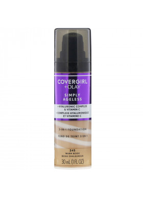 Covergirl, Olay Simply Ageless, 3-in-1 Foundation, 245 Warm Beige, 1 fl oz (30 ml)