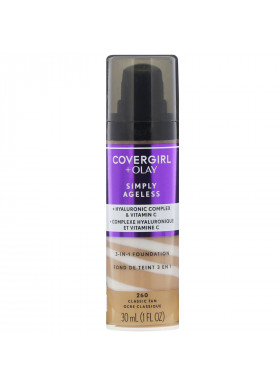 Covergirl, Olay Simply Ageless, 3-in-1 Foundation, 260 Classic Tan, 1 fl oz (30 ml)