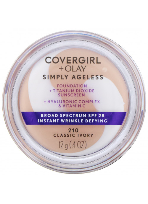 Covergirl, Olay Simply Ageless Foundation, 210 Classic Ivory,  .4 oz (12 g)